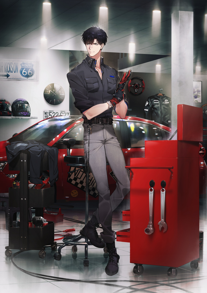 This is a pixiv picture whose title is 「光と夜の恋」萧逸.