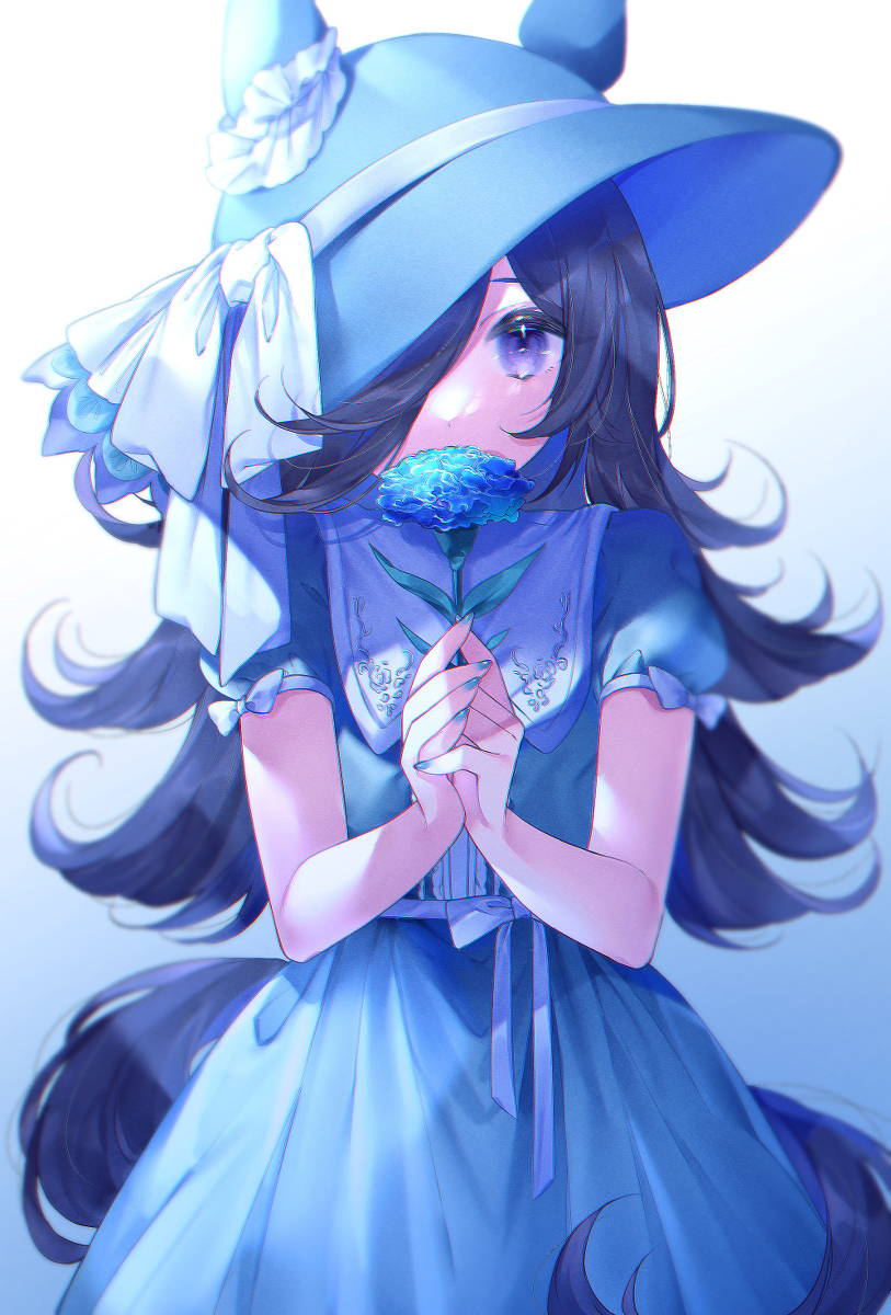 This is a pixiv picture whose title is 青いカーネーションをきみに.