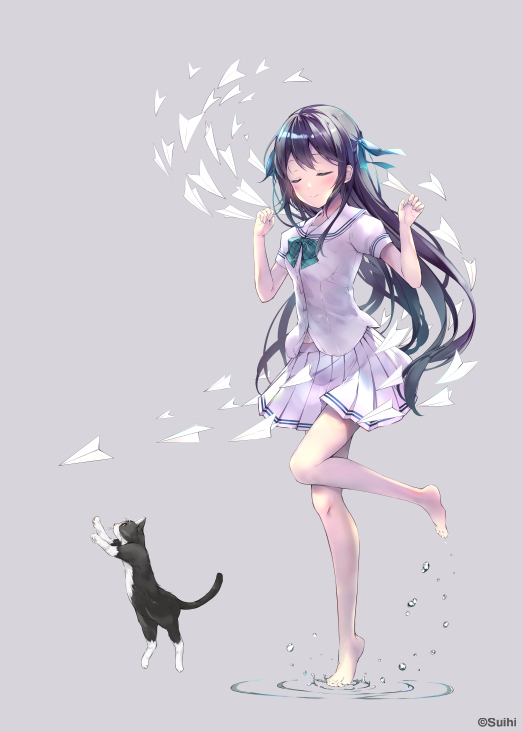 This is a pixiv picture whose title is -PaperPlane-.