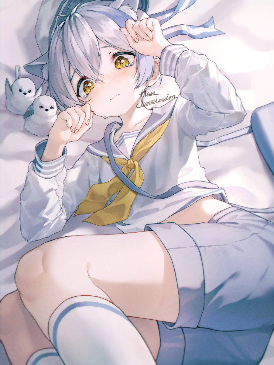 This is a pixiv picture whose title is CM😿.