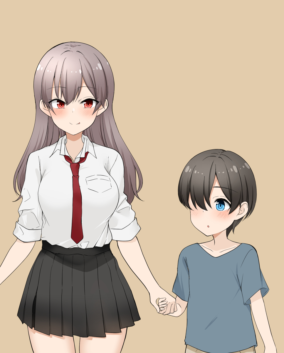 This is a pixiv picture whose title is お姉ちゃんにはさまれると女の子になっちゃう男の子.