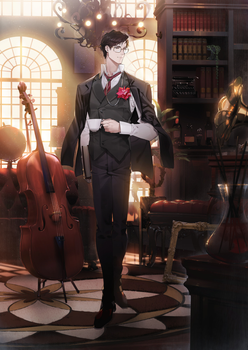 This is a pixiv picture whose title is 「光と夜の恋」陆沉.