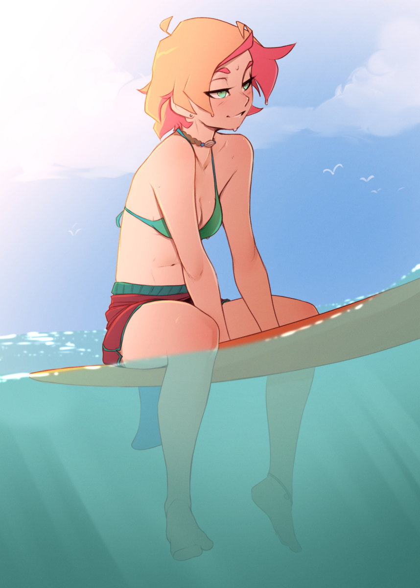 This is a pixiv picture whose title is Surfer Amanda.