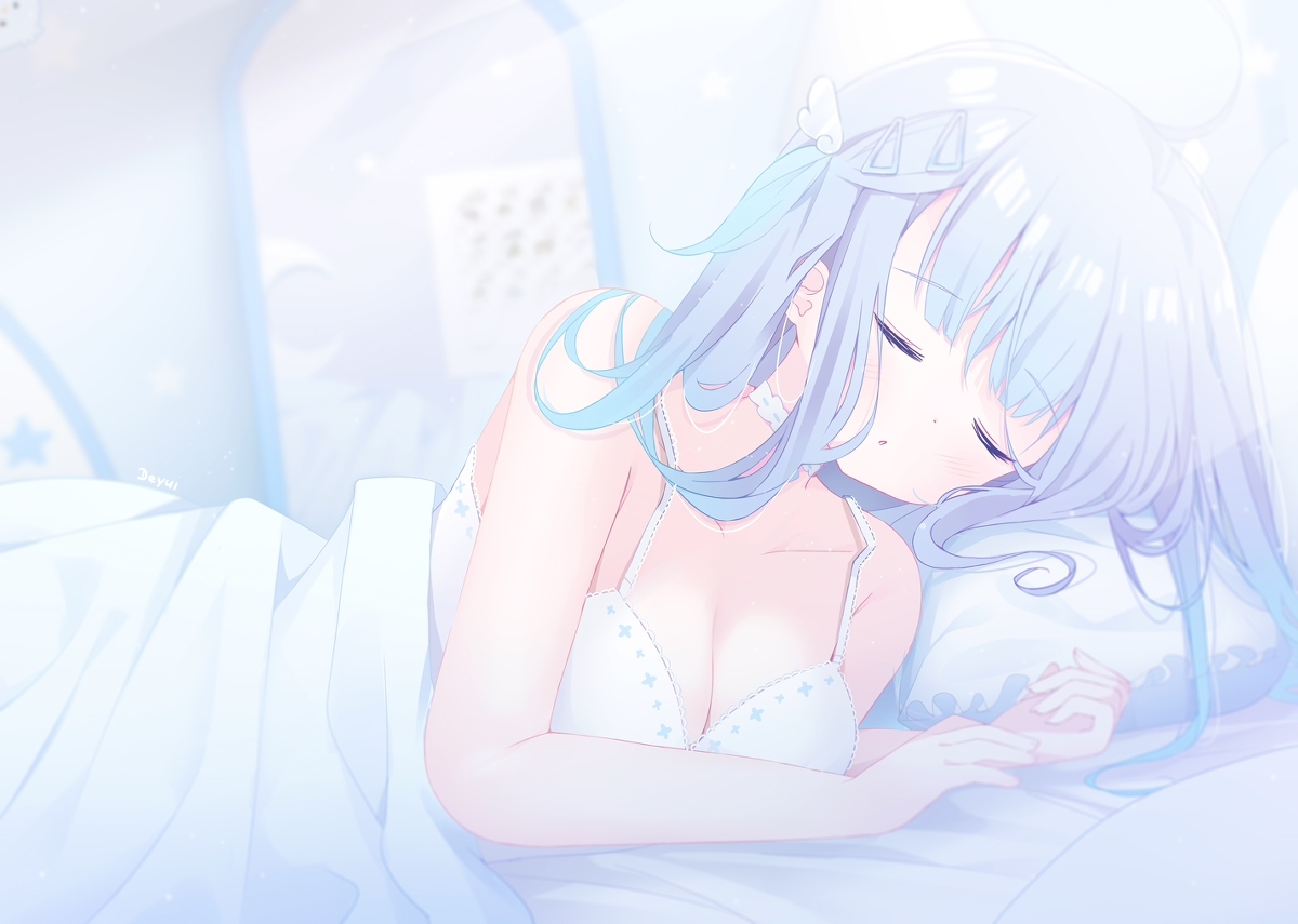 This is a pixiv picture whose title is 眠れる天使💤.