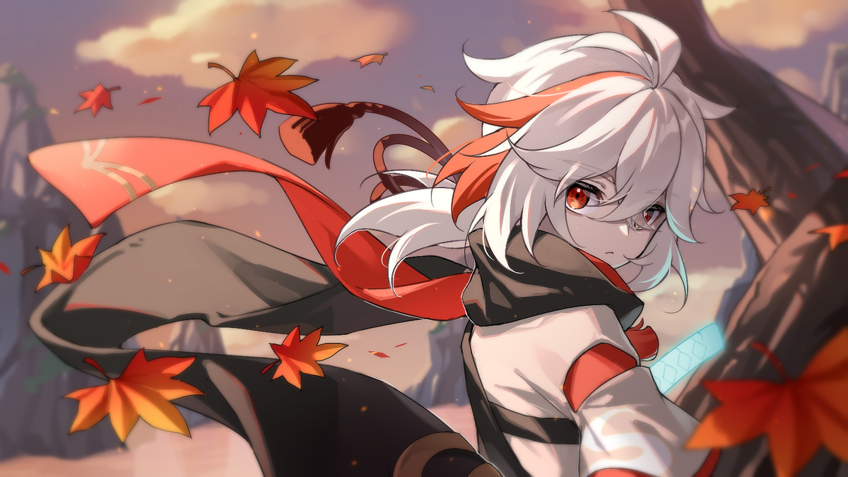 This is a pixiv picture whose title is 万叶.