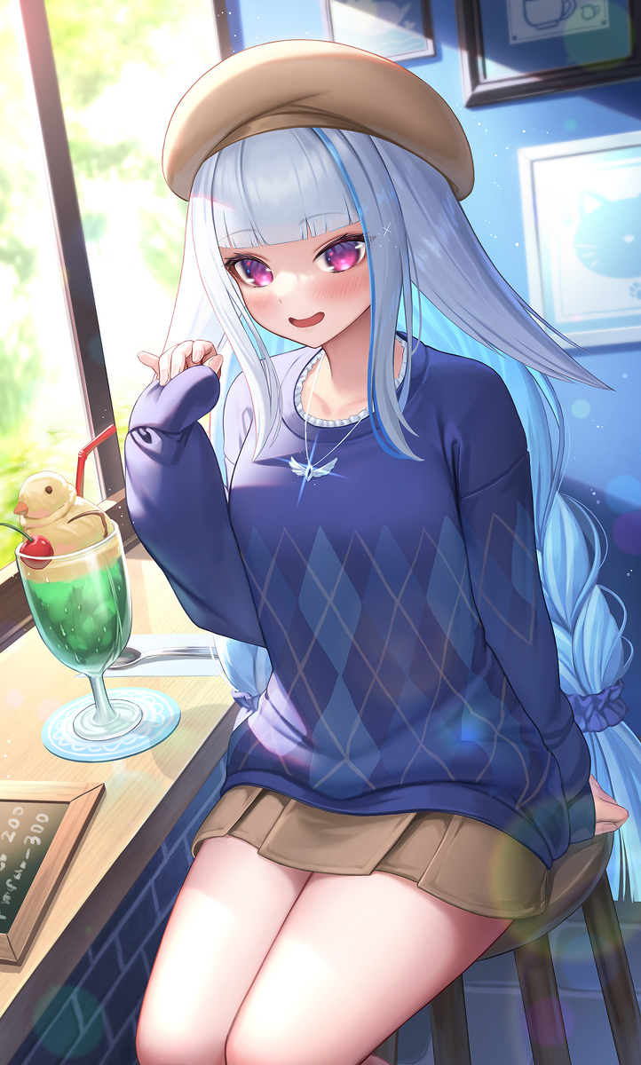 This is a pixiv picture whose title is カフェデート皇女.