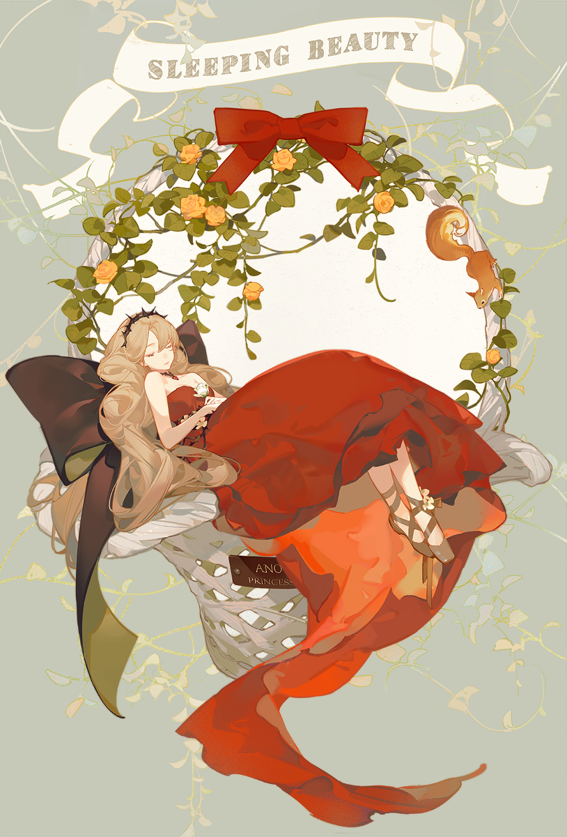 This is a pixiv picture whose title is Sleeping Beauty.