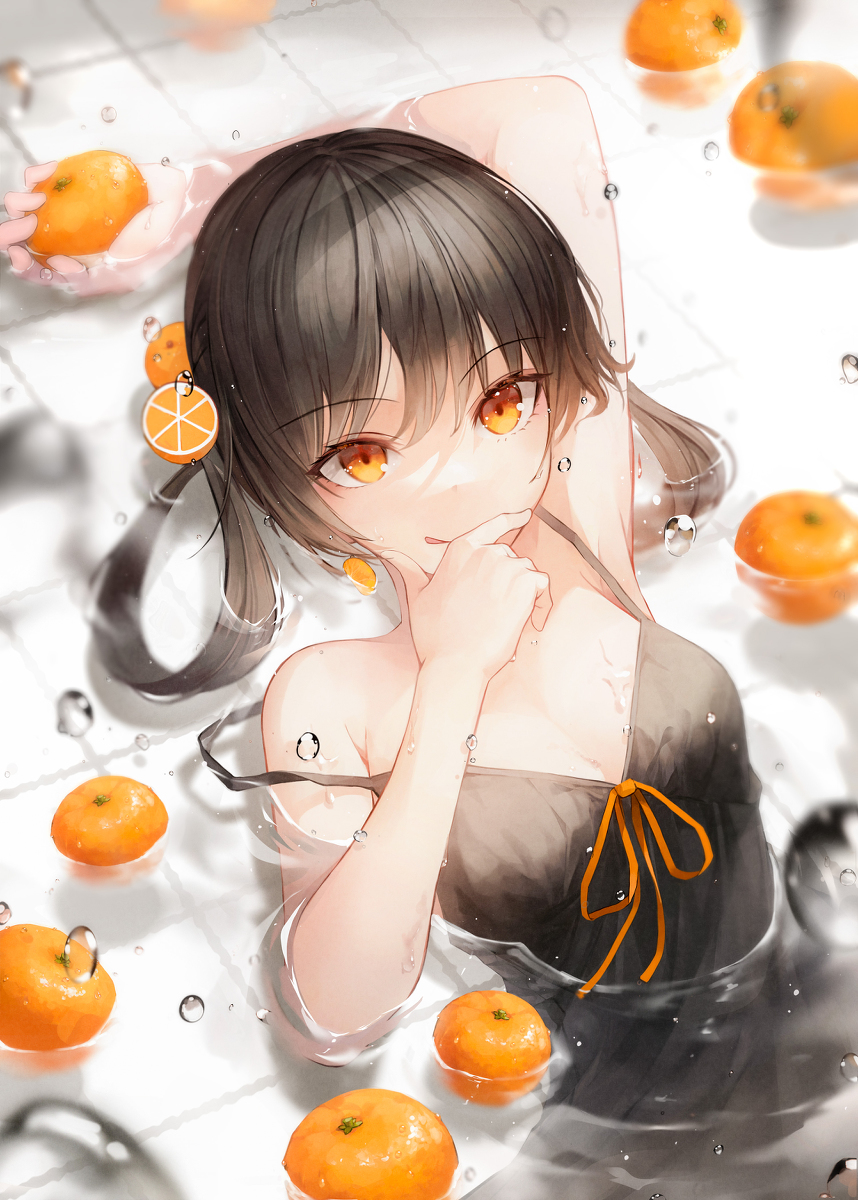 This is a pixiv picture whose title is 🍊.