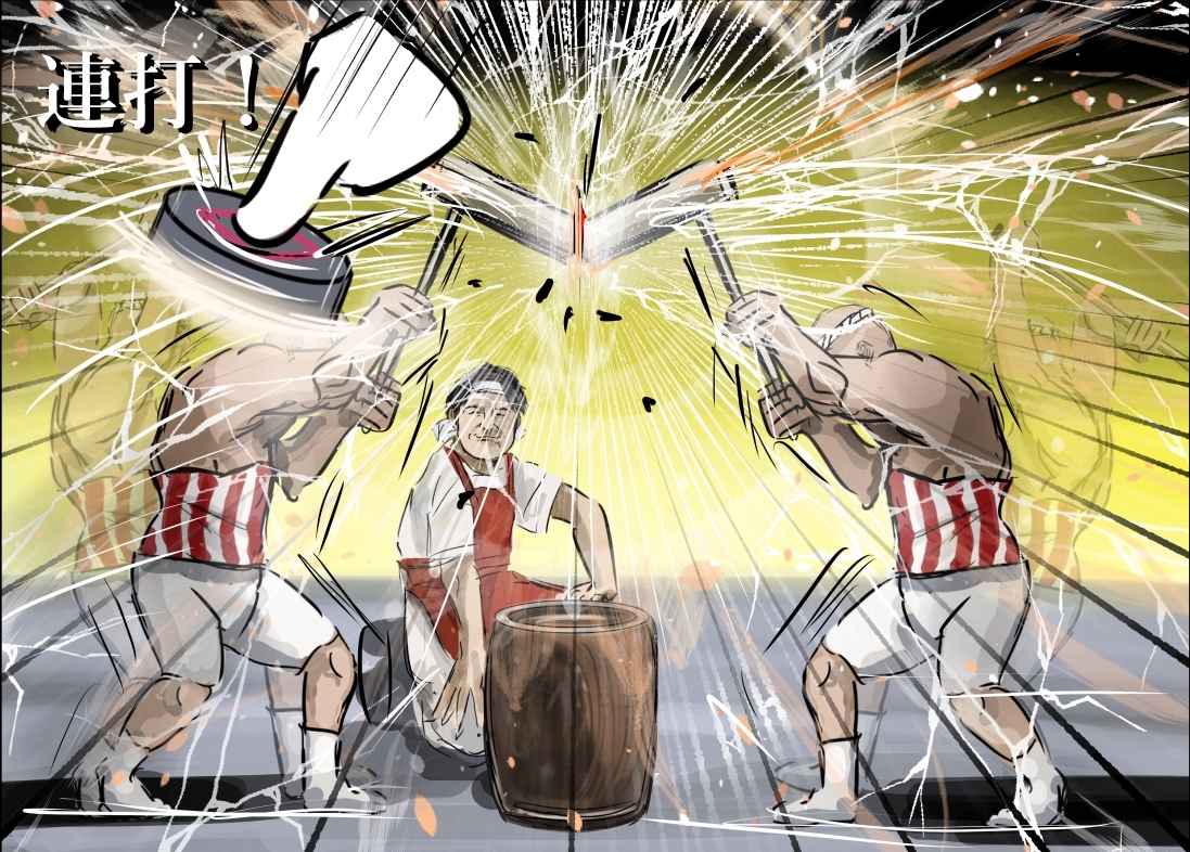 This is a pixiv picture whose title is 鍔迫り合い。.