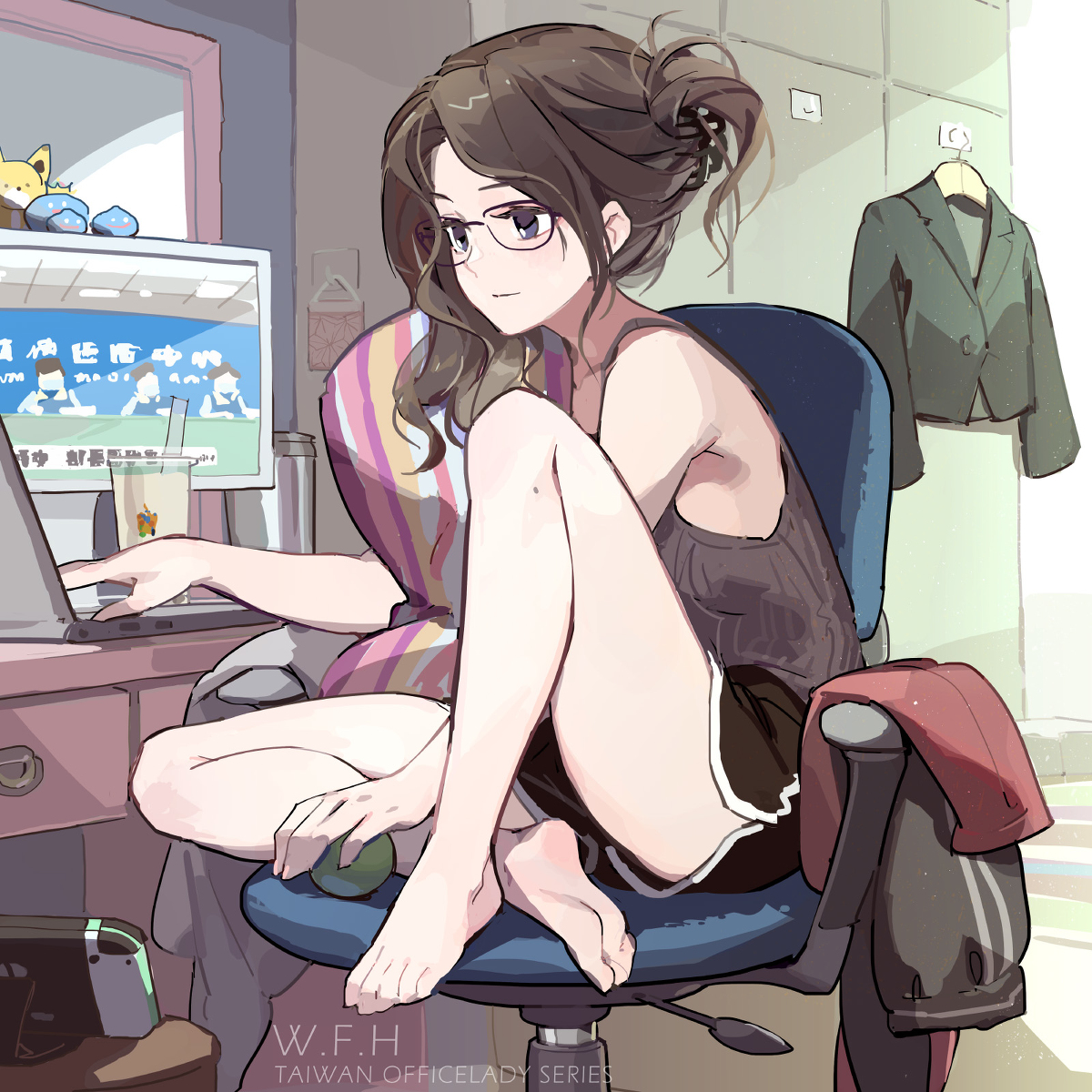 This is a pixiv picture whose title is 鯊魚夾 - ヘアクリップ.