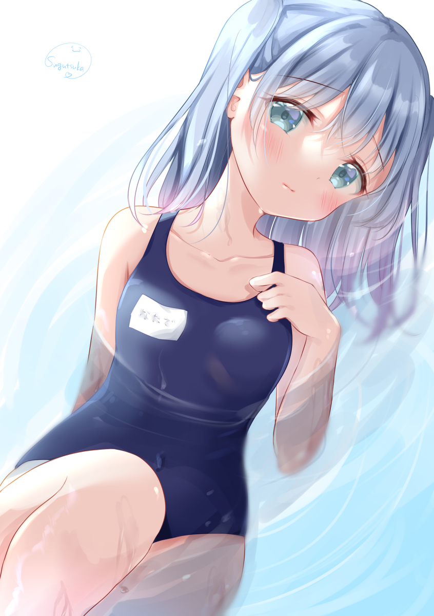 This is a pixiv picture whose title is うちのこはスク水が似合う.