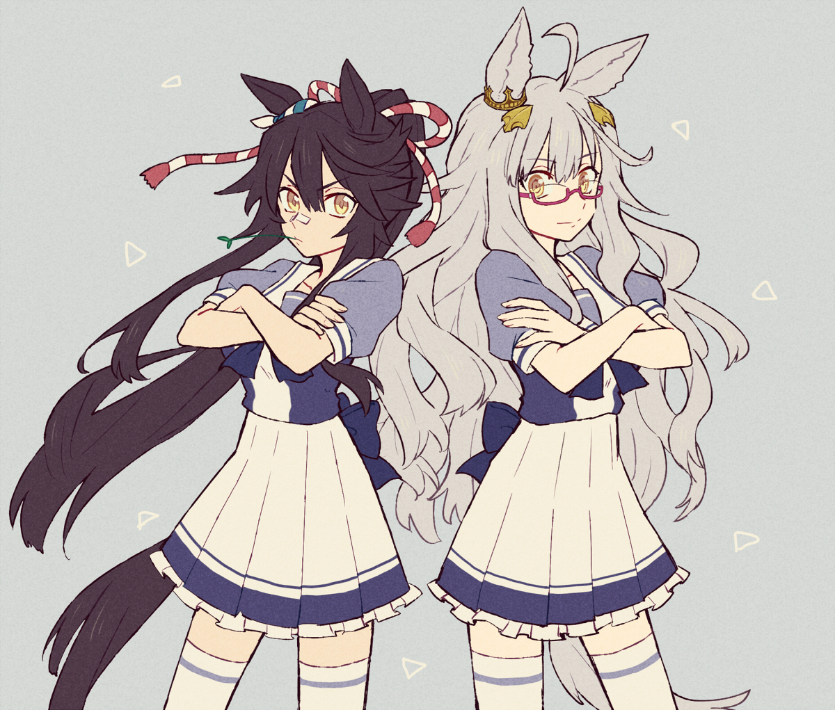 This is a pixiv picture whose title is ハヤヒデとブライアン.