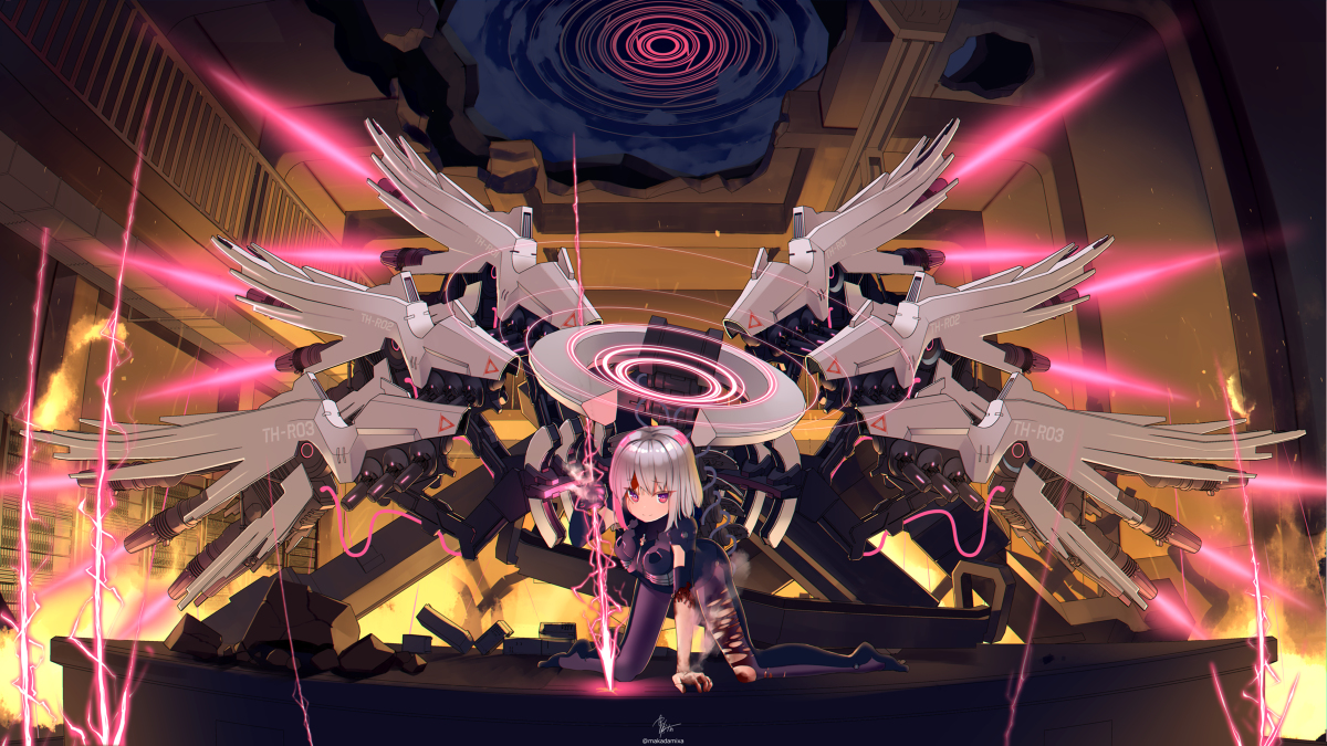 This is a pixiv picture whose title is その日、業火の中に天使を見た。.