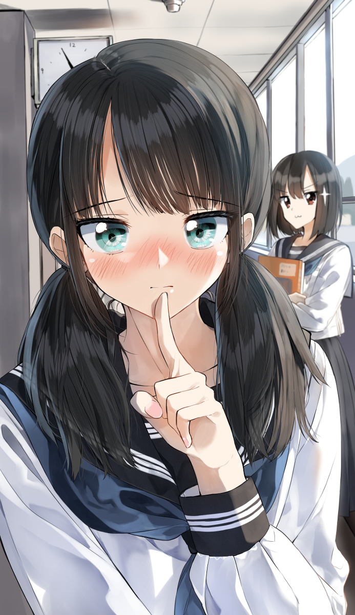 This is a pixiv picture whose title is 「二人だけの秘密だよ？」.