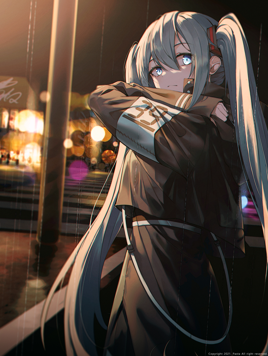 This is a pixiv picture whose title is Miku.