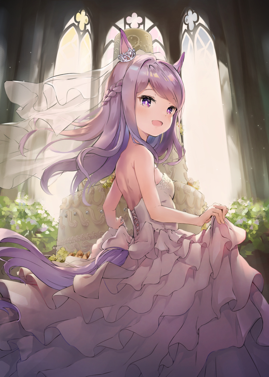 This is a pixiv picture whose title is 花嫁マックイーン.
