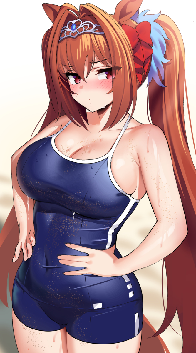 This is a pixiv picture whose title is 水着ダイワスカーレット.