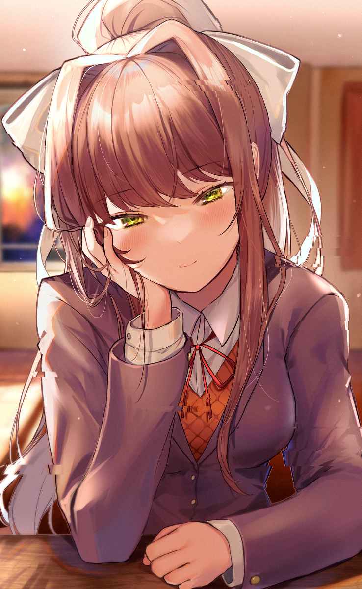 This is a pixiv picture whose title is Monika.