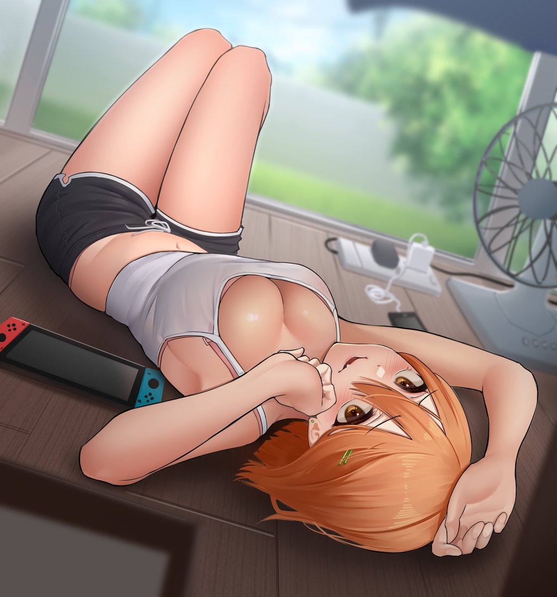 This is a pixiv picture whose title is 暑い日々.