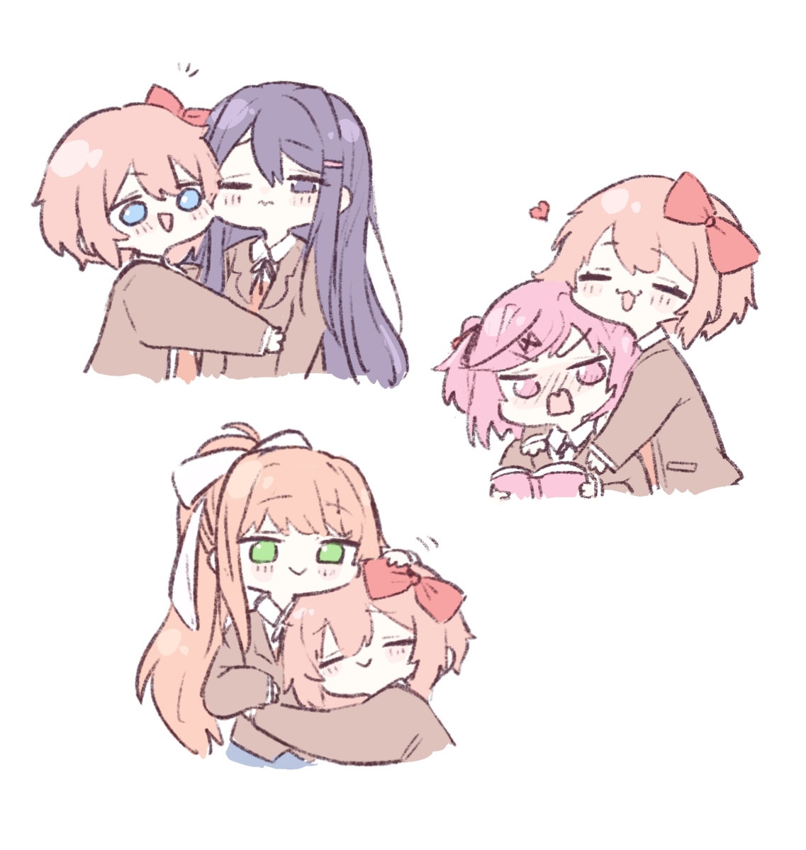 This is a pixiv picture whose title is DDLC+.