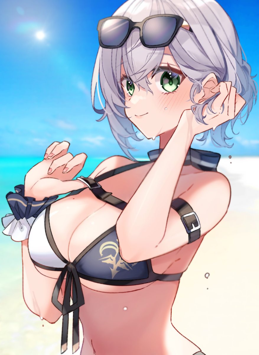 This is a pixiv picture whose title is 水着団長.