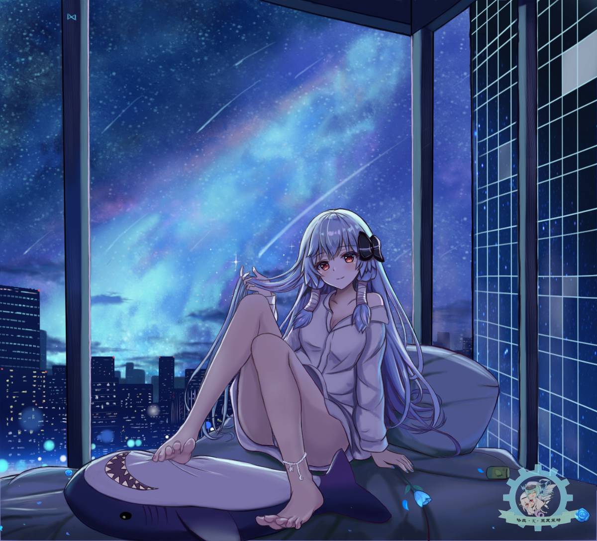 This is a pixiv picture whose title is 星河下的恋歌.