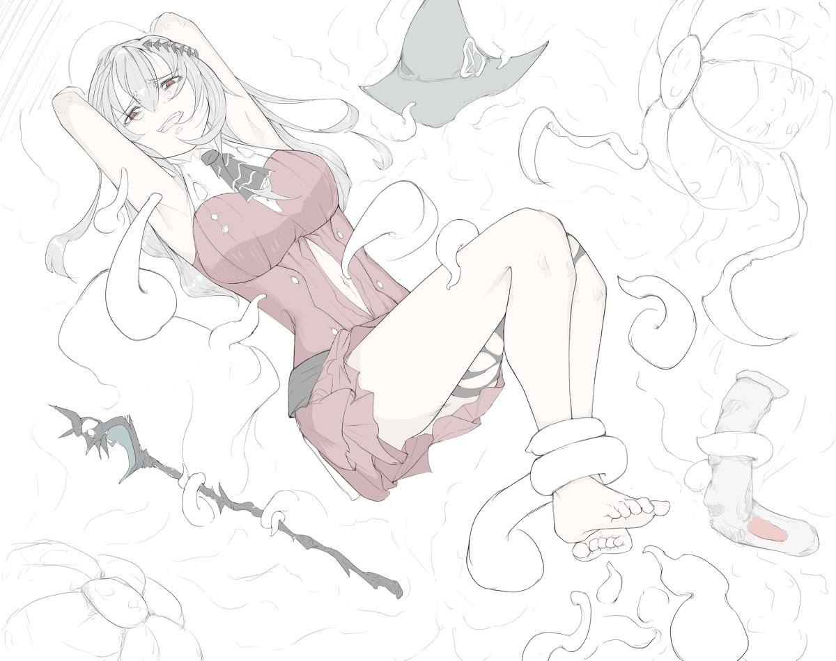 This is a pixiv picture whose title is 没救了.