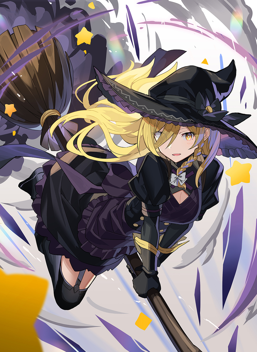 This is a pixiv picture whose title is 黒魔理沙.