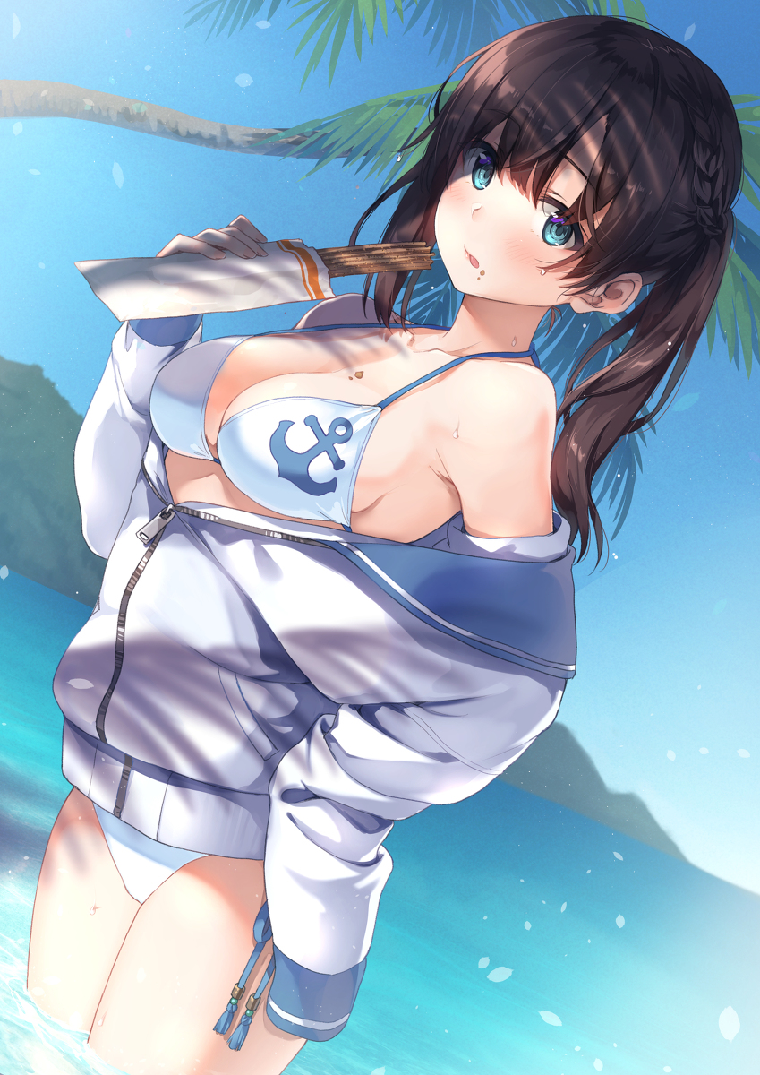 This is a pixiv picture whose title is 水着の夏.