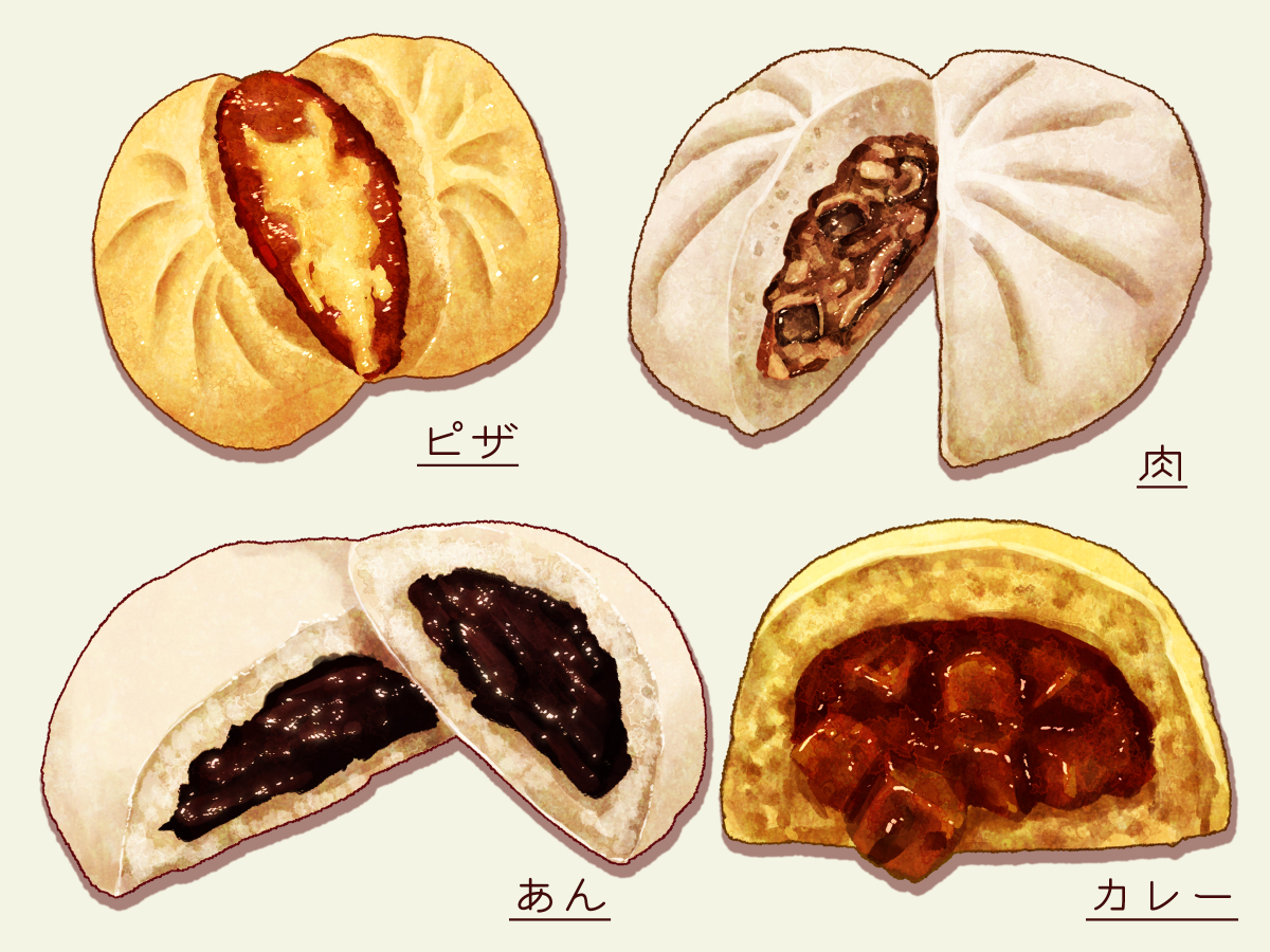 This is a pixiv picture whose title is 中華まん.