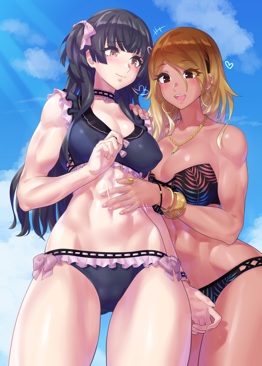 This is a pixiv picture whose title is ムキムキ冬優子.