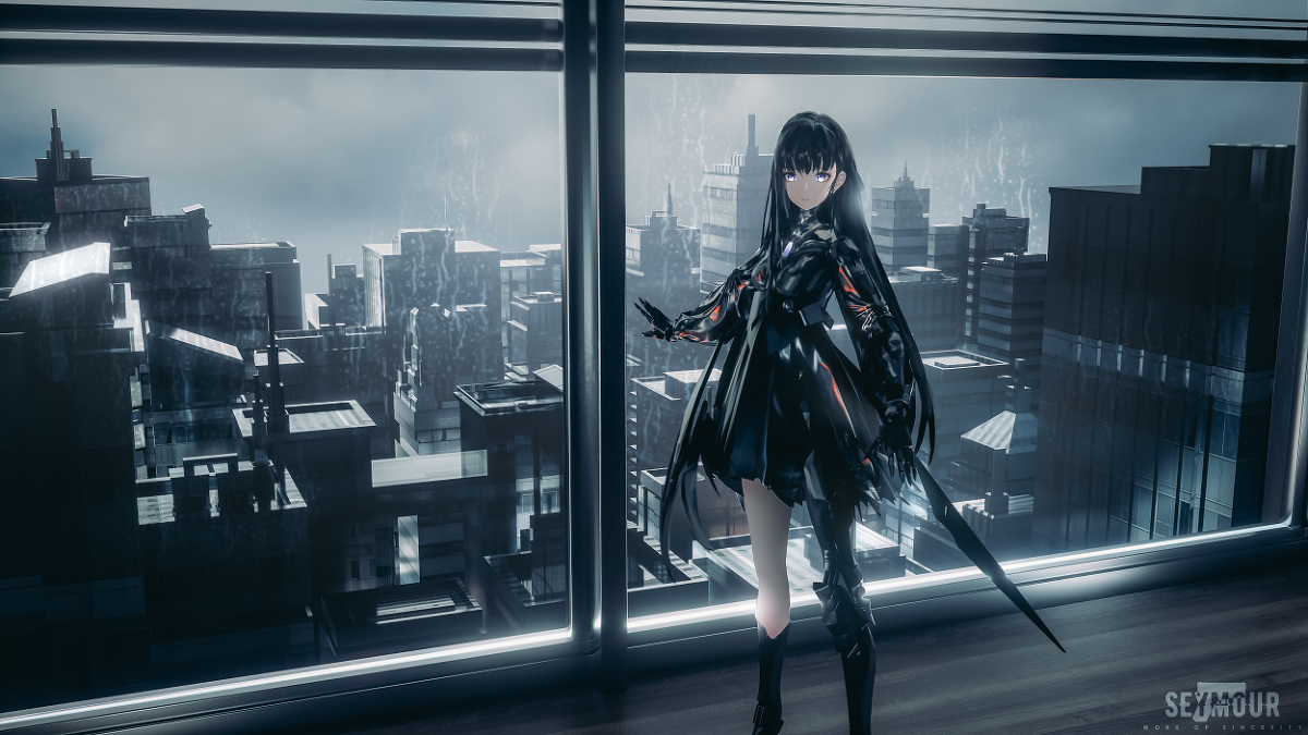 This is a pixiv picture whose title is 赛琳娜· Death-city.