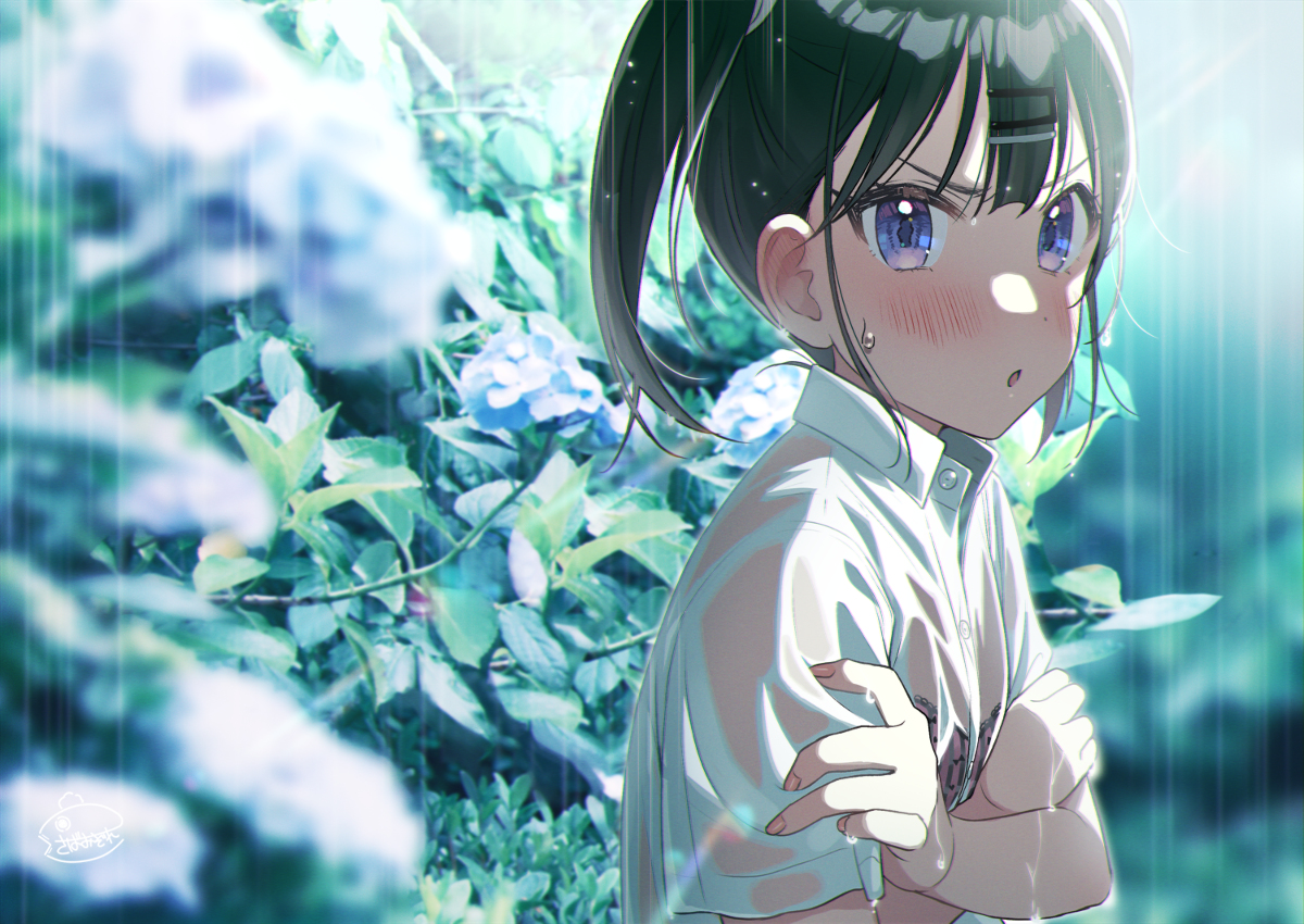 This is a pixiv picture whose title is 「あ、あんまり見ないでよ…」.