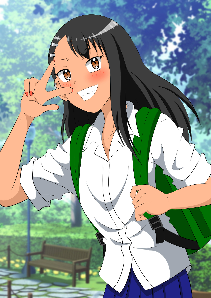 This is a pixiv picture whose title is 長瀞早瀬（イジらないで、長瀞さん）.