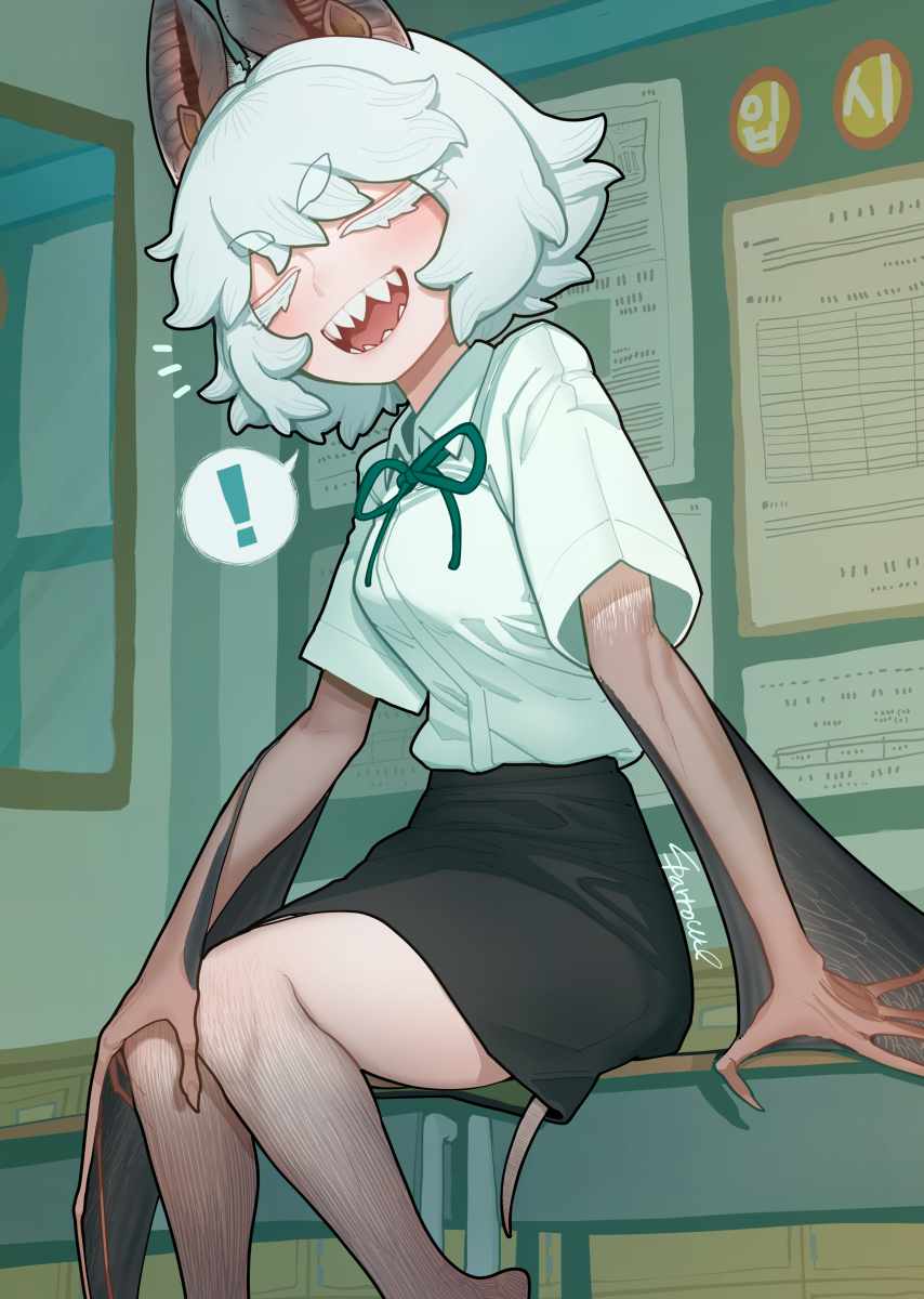 This is a pixiv picture whose title is Blind Bat Girl.