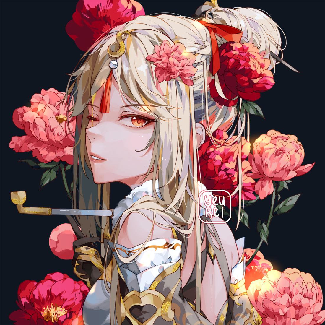 This is a pixiv picture whose title is Peony.