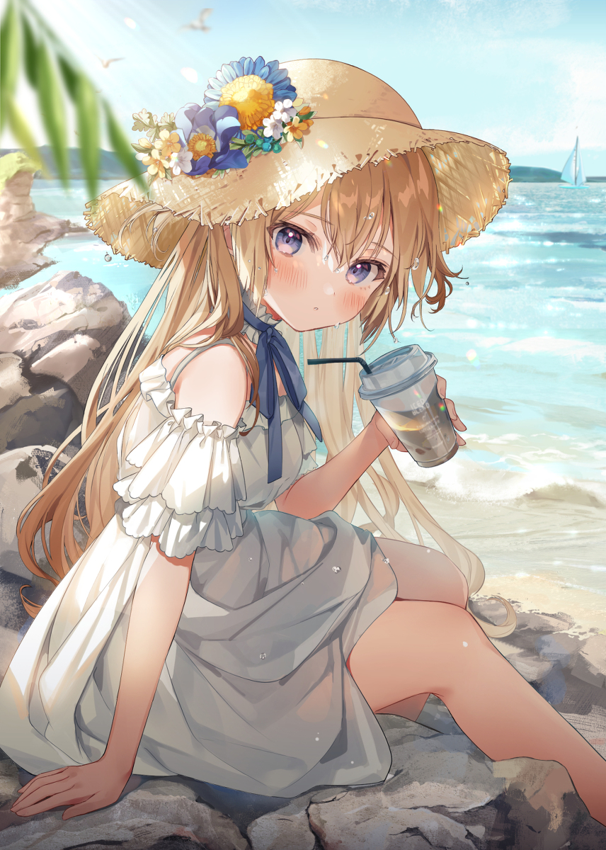 This is a pixiv picture whose title is 夏のお嬢様.