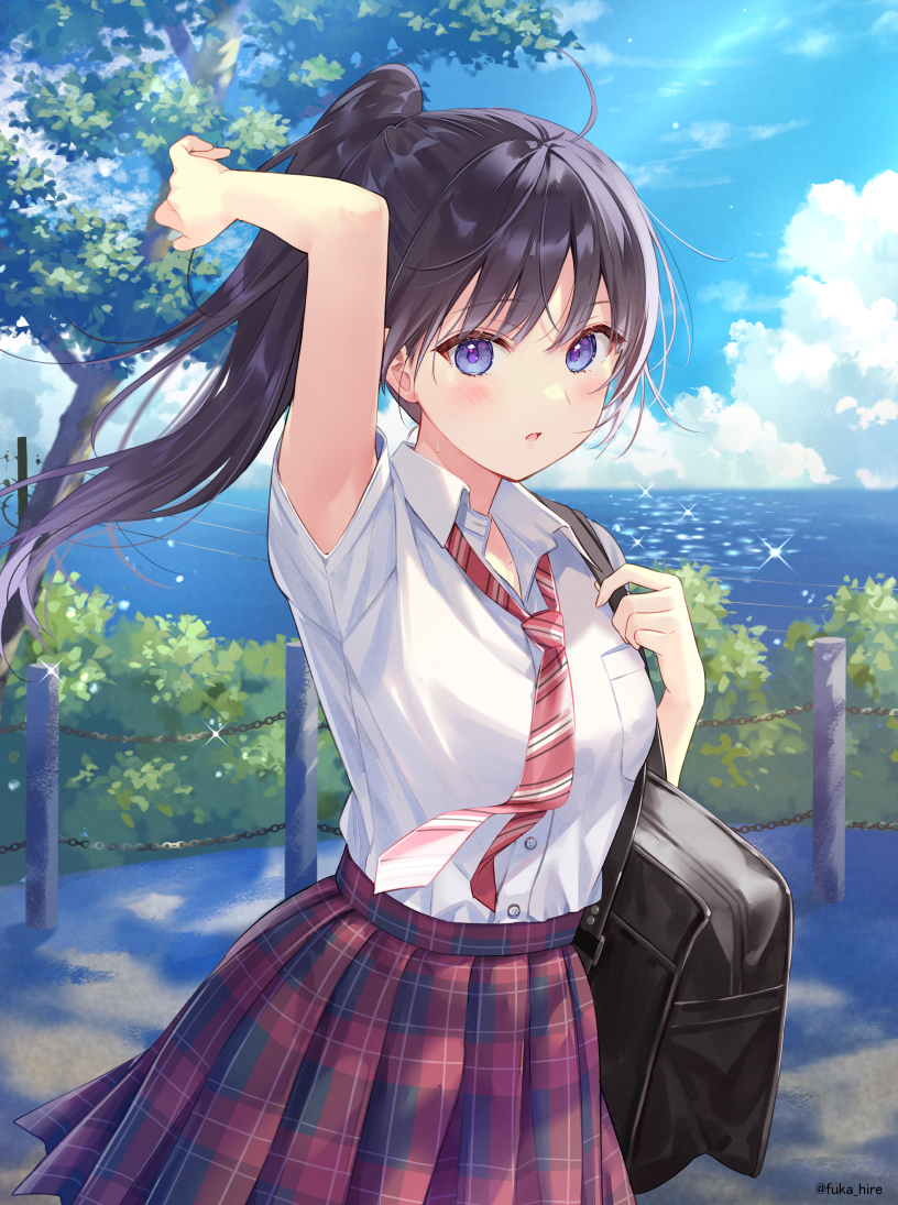 This is a pixiv picture whose title is ポニーテールの季節.