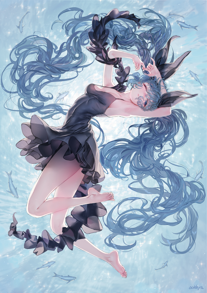 This is a pixiv picture whose title is 深海少女.