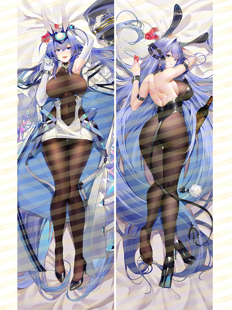 This is a pixiv picture whose title is [R15受注]ニュージャージー(アズールレーン)抱き枕カバー.