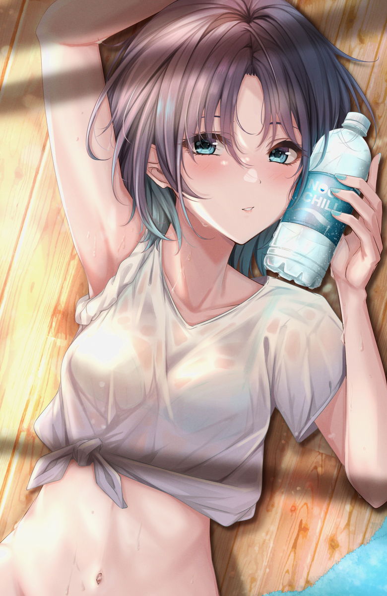 This is a pixiv picture whose title is .....暑い...。.