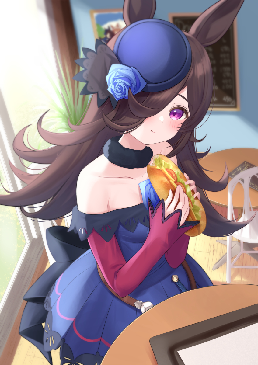This is a pixiv picture whose title is ライスシャワー🍞.