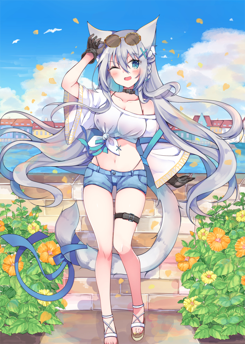 This is a pixiv picture whose title is 太陽の猫.