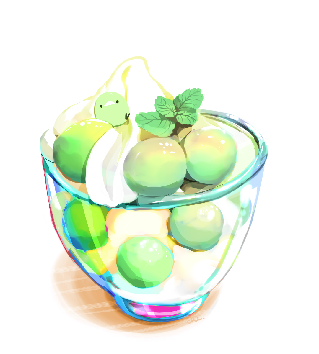 This is a pixiv picture whose title is メロンボールソフトクリーム.