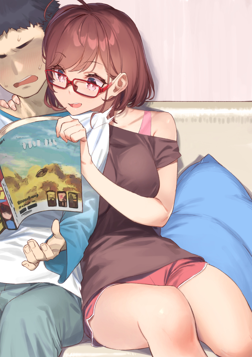 This is a pixiv picture whose title is 近視の姉＃3.