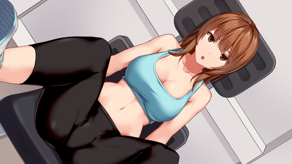 This is a pixiv picture whose title is 筋トレするお姉さん.