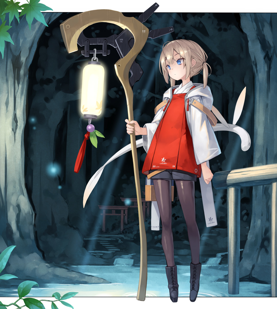 This is a pixiv picture whose title is 森の案内人.