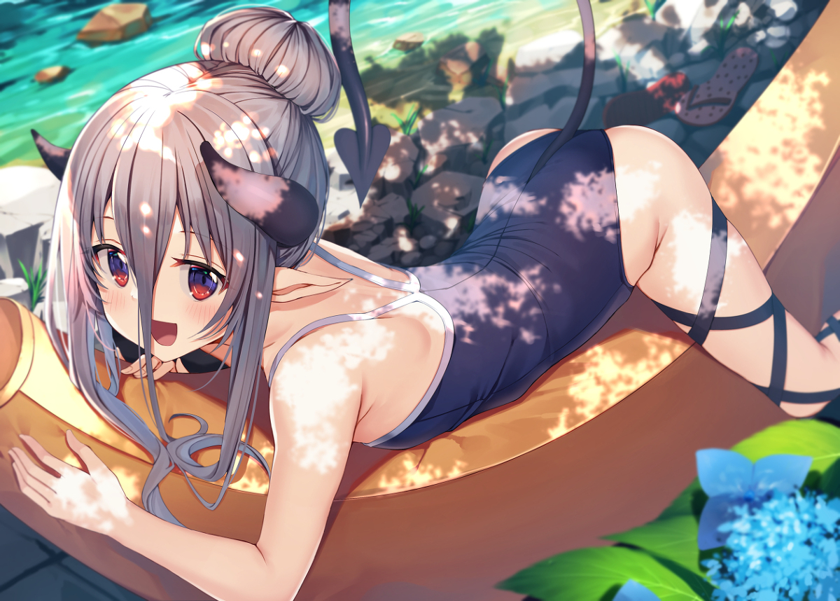 This is a pixiv picture whose title is 【モンスターカンパニー】[水辺の天使]こあくま.