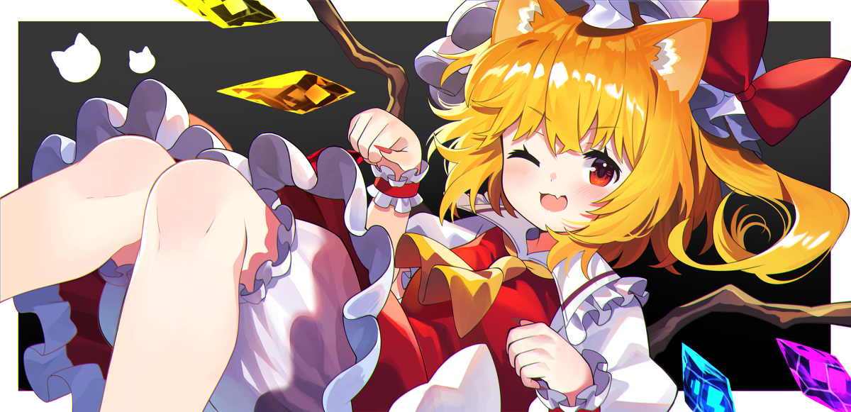 This is a pixiv picture whose title is 猫耳フランちゃん.