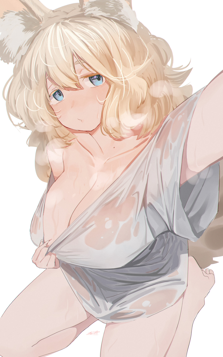 This is a pixiv picture whose title is selfie 濡れ透けver.